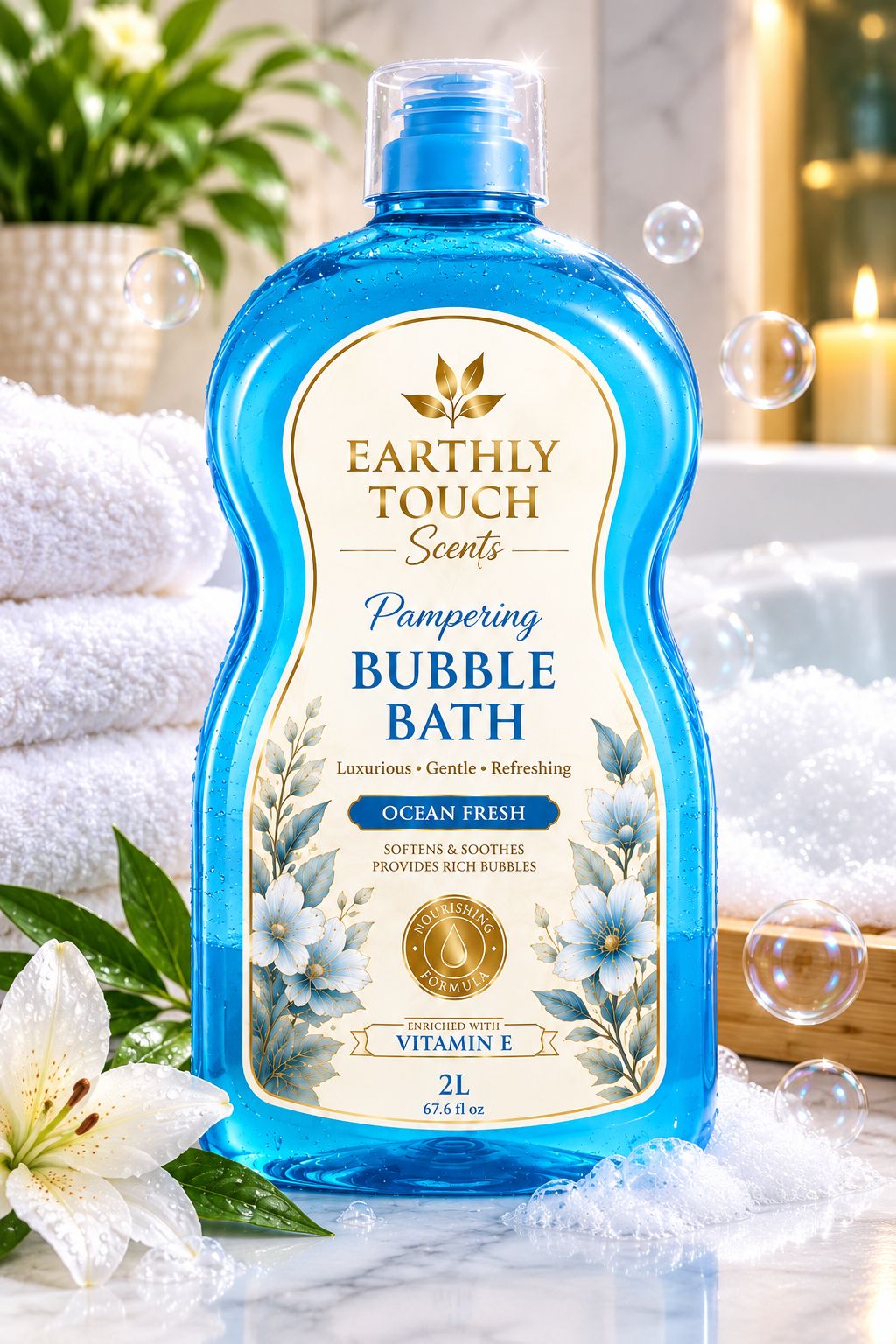 Ocean Fresh Bubble Bath 2L fragrance by Earthly Touch Scents