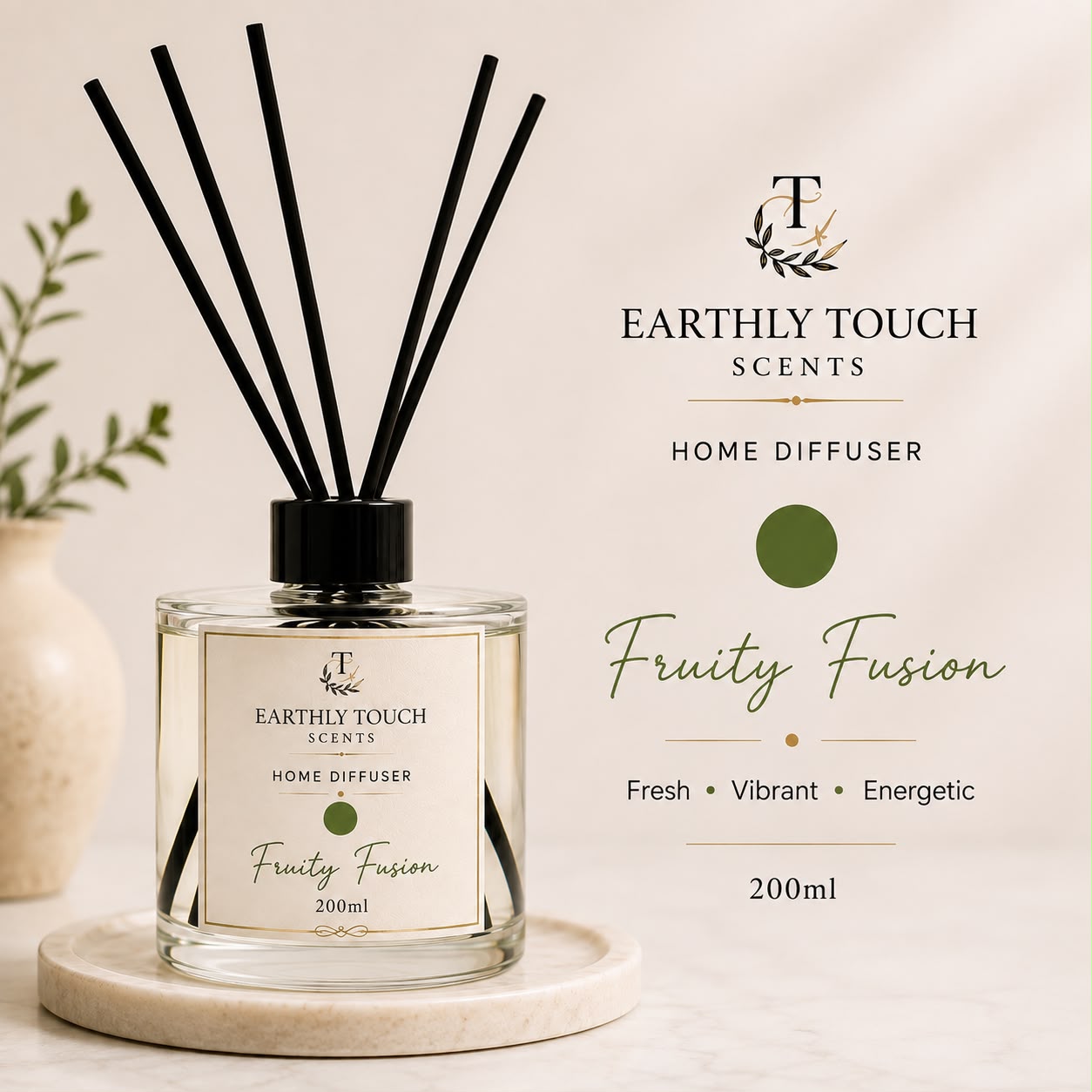 Fruity Fusion Home Diffuser fragrance by Earthly Touch Scents