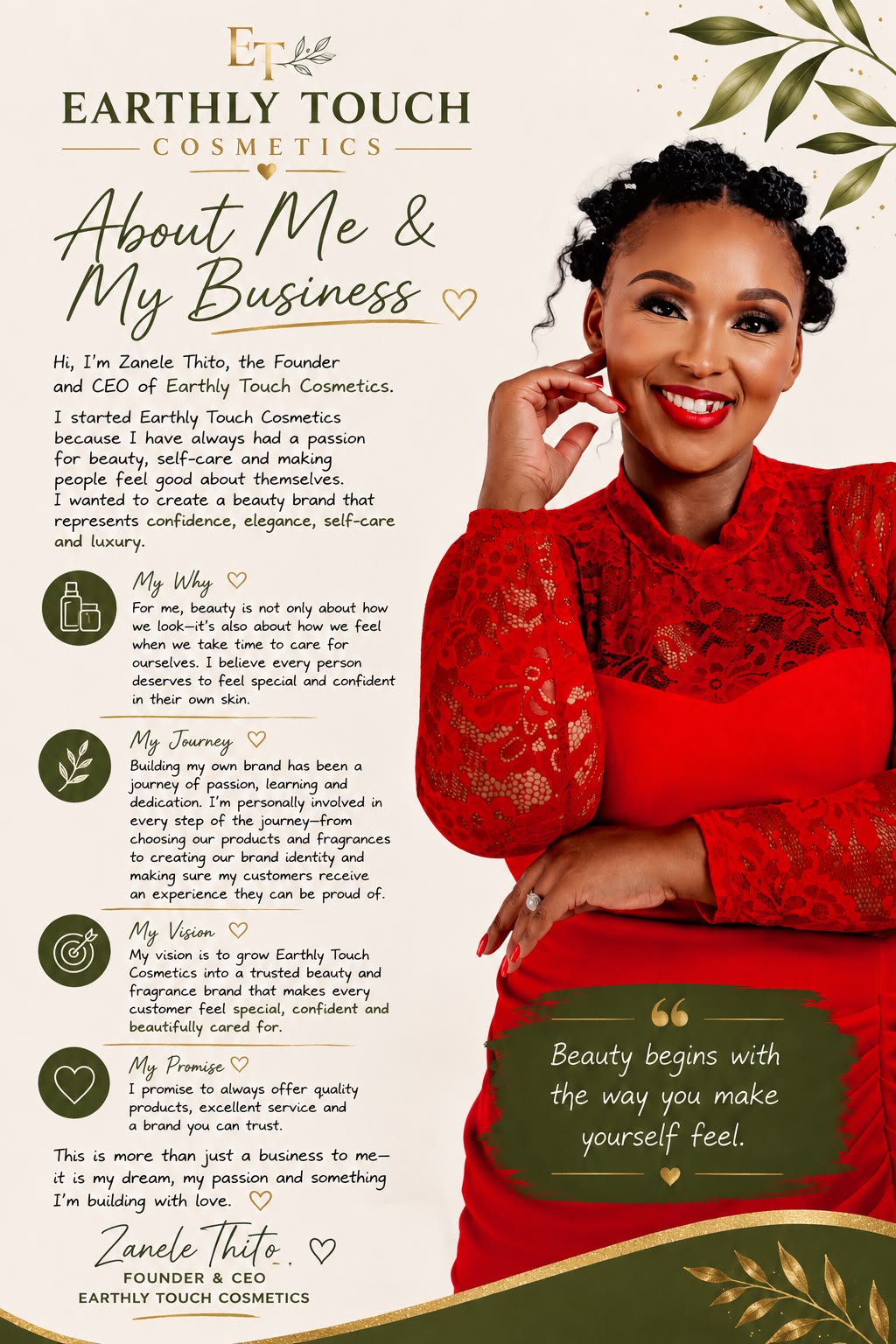 Zanele Thito, founder of Earthly Touch